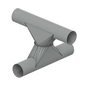 FUNIL DE TRANSF DE RACAO DUPLO D160mm