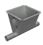 Auger hopper, 75 mm, 1 line, 180 degrees