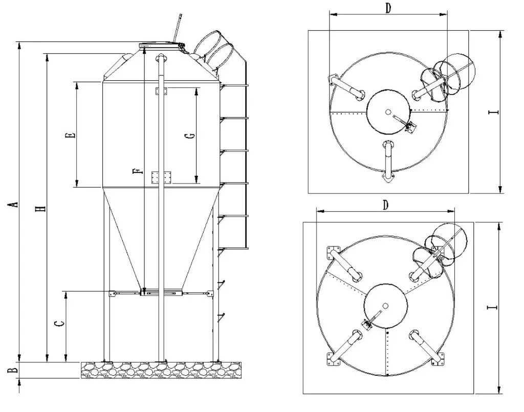 Silo FRP  (4.8T) 8m³