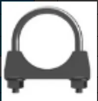 T60 U Bolt Dacromet Pipe Clamp M8×60×92