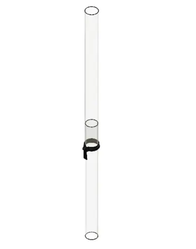 [1.05.03.110] TELESCOPIC PIPE 60/65 TRANSPARENT  