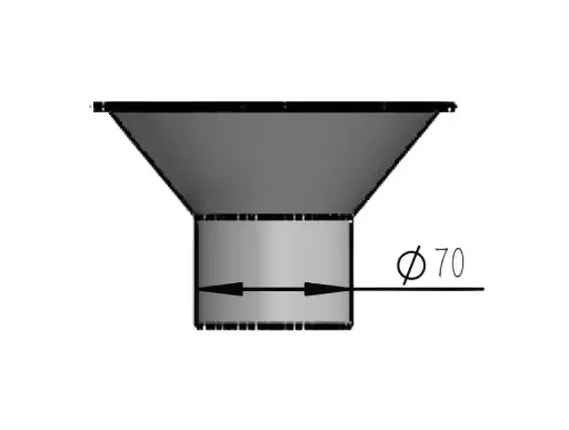 [1.08.01.047] Funnel  Ø165mm-OD=70mm