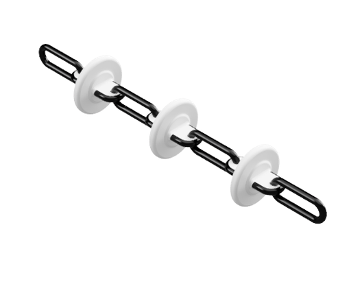 [1.05.02.011] CHAIN DISK 60/43   P71.5  E-Coat  Full injection