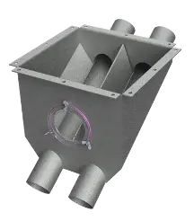 [1.08.01.085] Auger receiving hopper, 75 mm, 2 line, 30 degrees