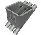 [1.08.01.089] Auger receiving hopper, 75 mm, 3 lines, 30 degree